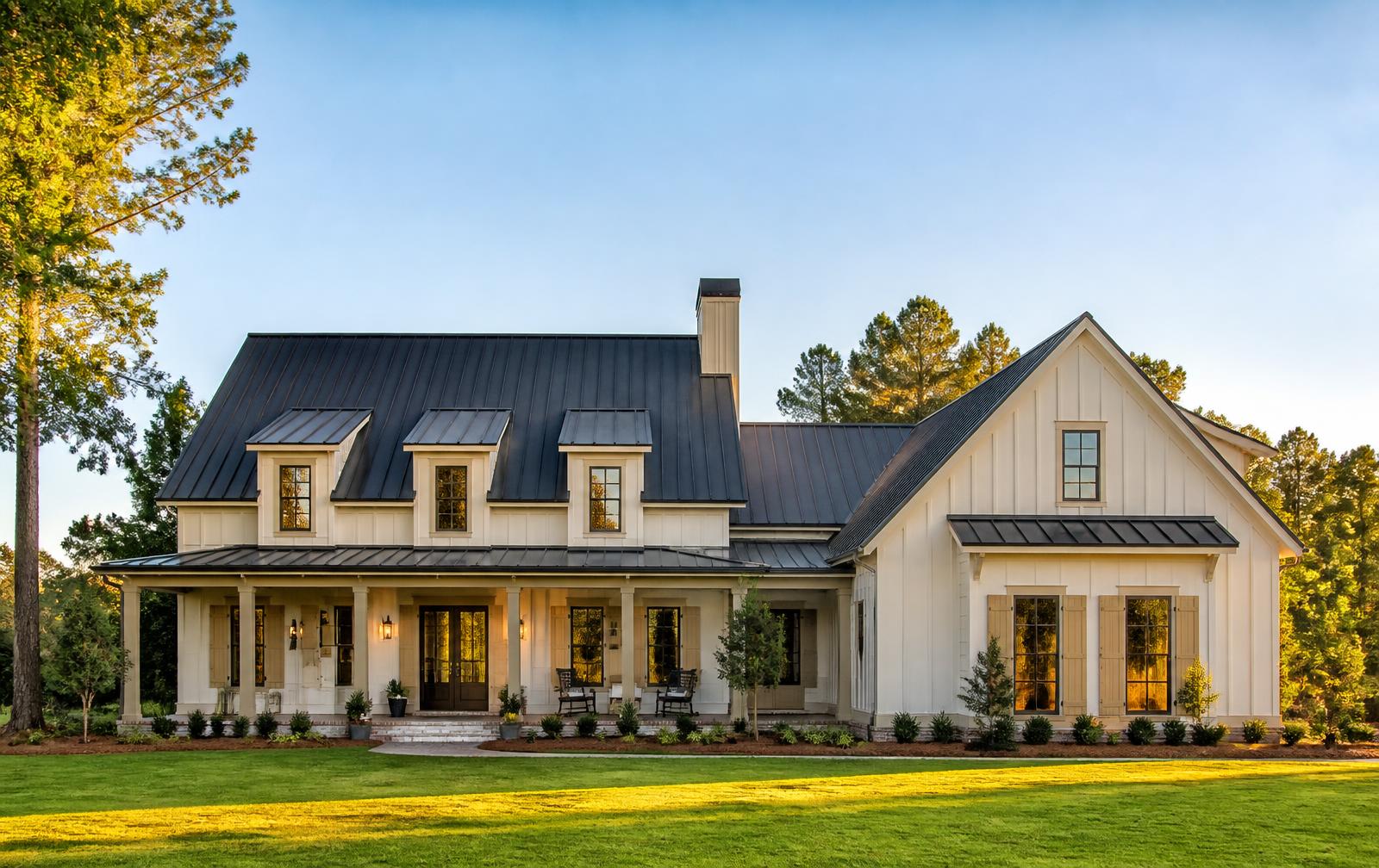 Home in Statesboro, Georgia with a new dark metal roof